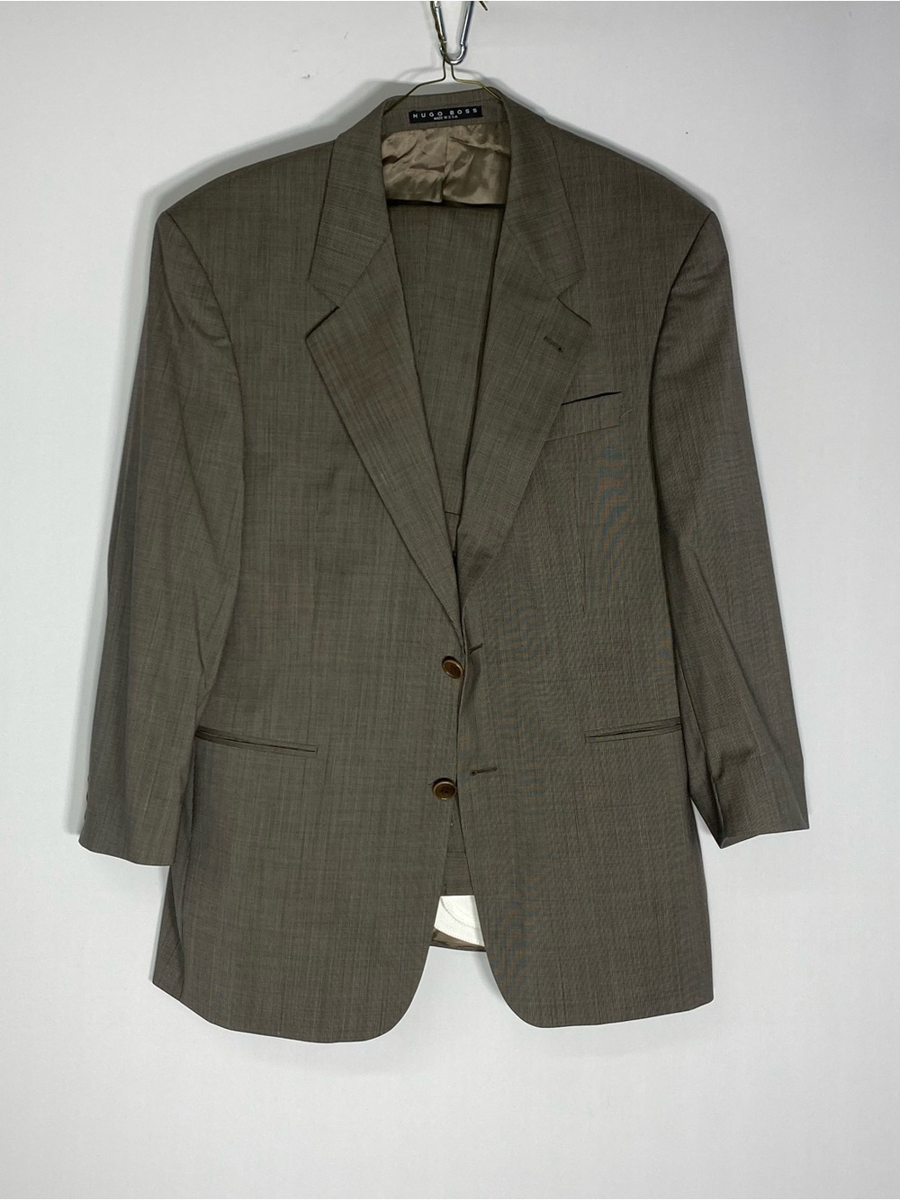 Hugo Boss Men's Two-Button Olive Brown Blazer